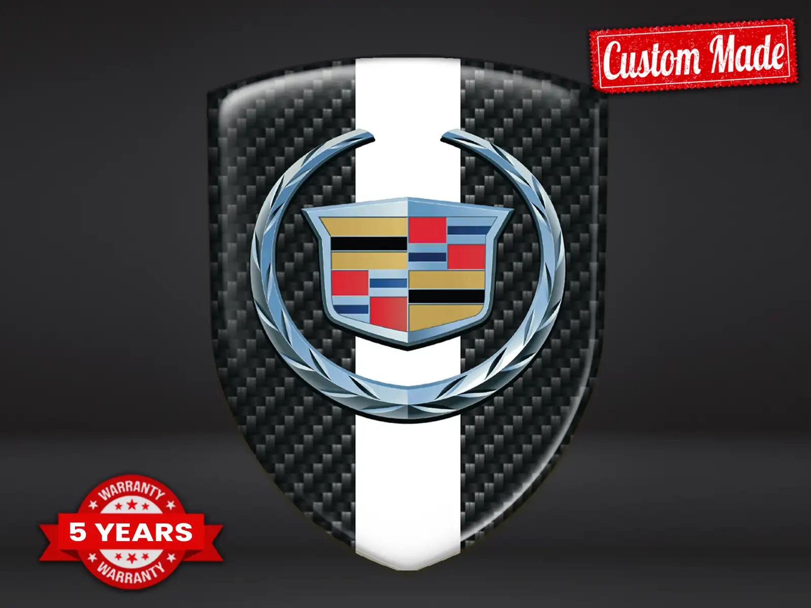 Cadillac Epoxy Domes Sticker Edle Edition Glänzende Badges